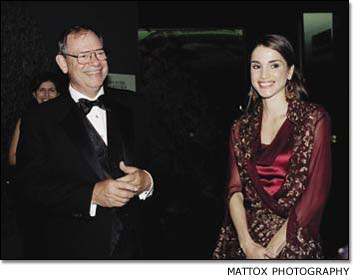 Chairman and CEO Phil Condit and Majesty Queen Rania Al Abdullah